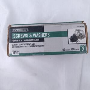 Everbilt #9 x 1-5/8" Ceramic Coated Screws & Galvanized Washers 160 Foam Board